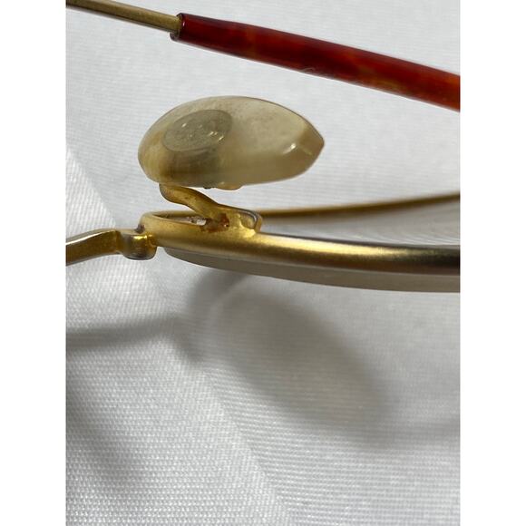 Martine Sitbon Eyeglasses FRAMES ONLY Gold Tone Filigree Detail 6548 48-19 140 - Picture 6 of 11
